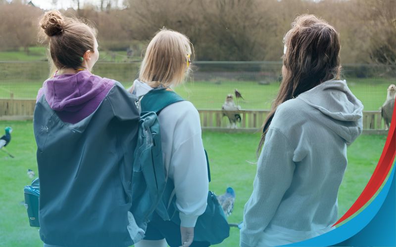 Students at York Bird of Prey Centre, UK hidden gems, May 2024, UK